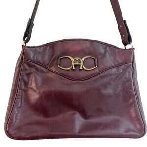 Vintage Etienne Aigner Oxblood Leather Shoulder Bag